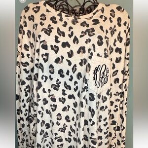 Leopard Print Long Sleeve Top